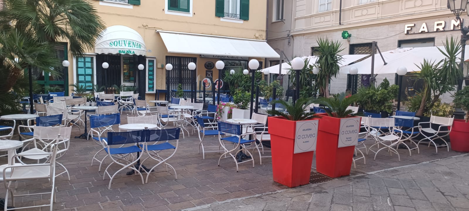 Alassio centrum, Ligurië, Italië