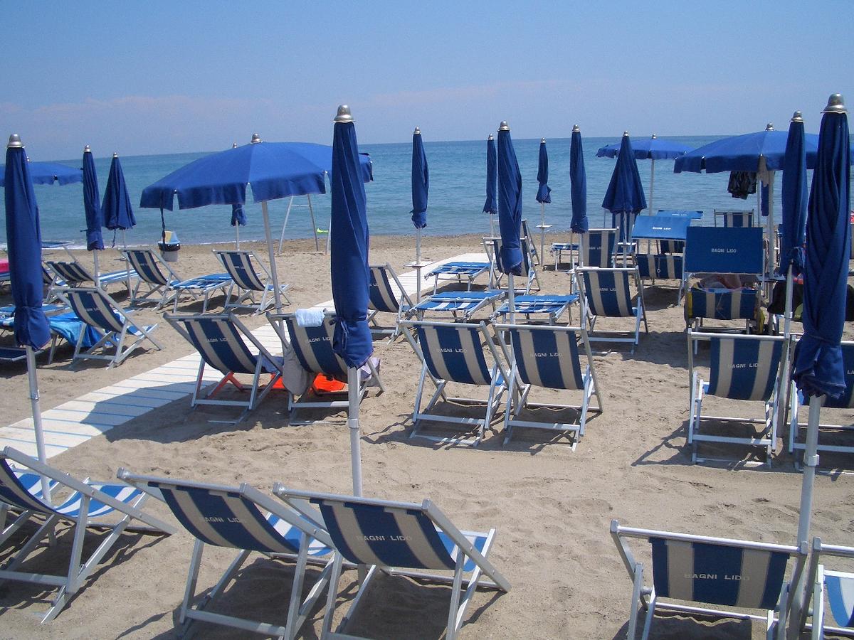 Ceriale strand, Ligurië, Italië