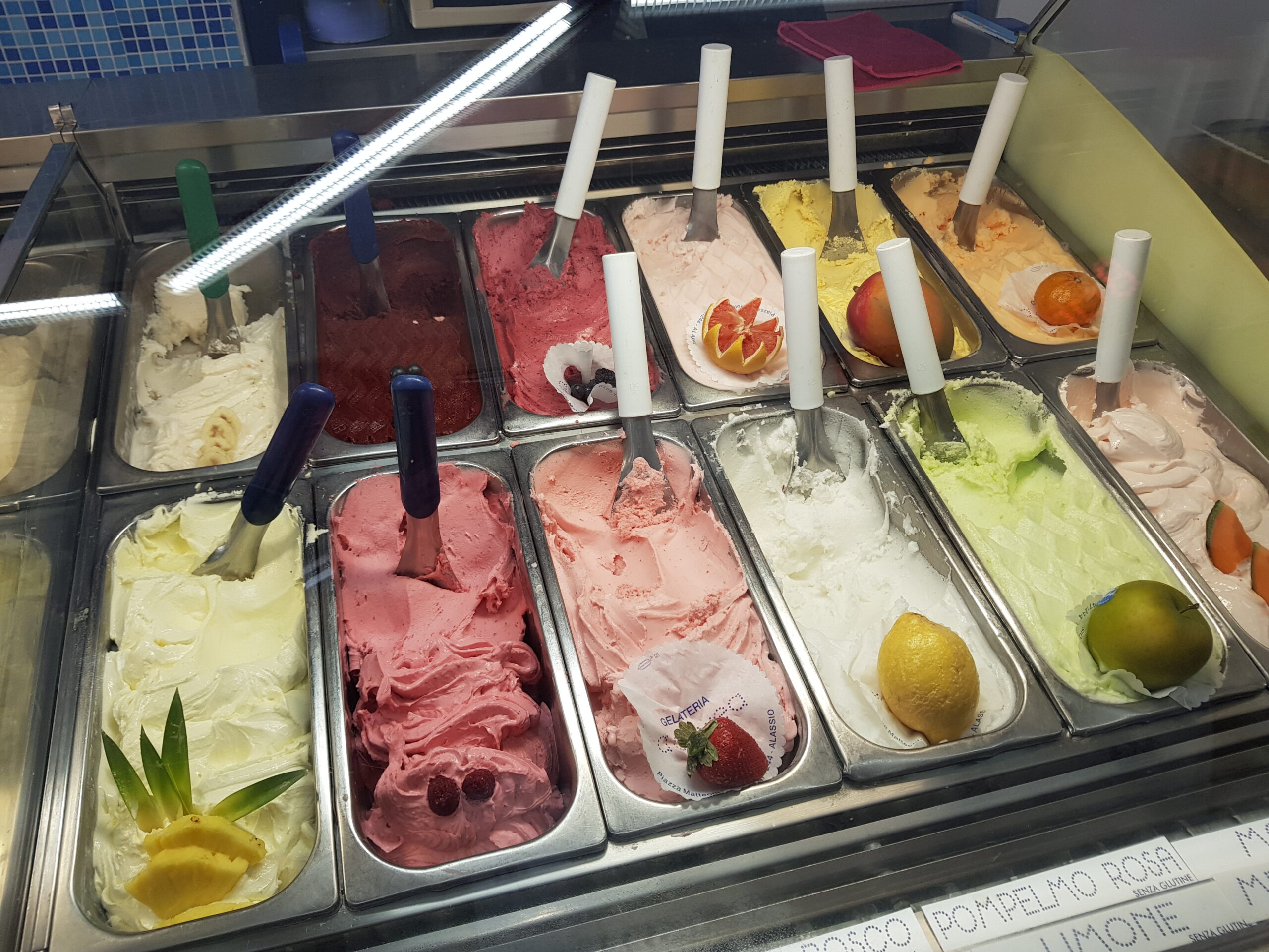 Italiaans ijs in ijssalon Alassio