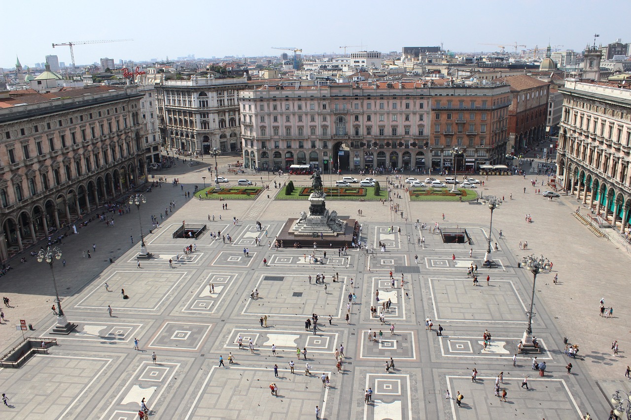 Piazza Duomo, Milaan, Italië