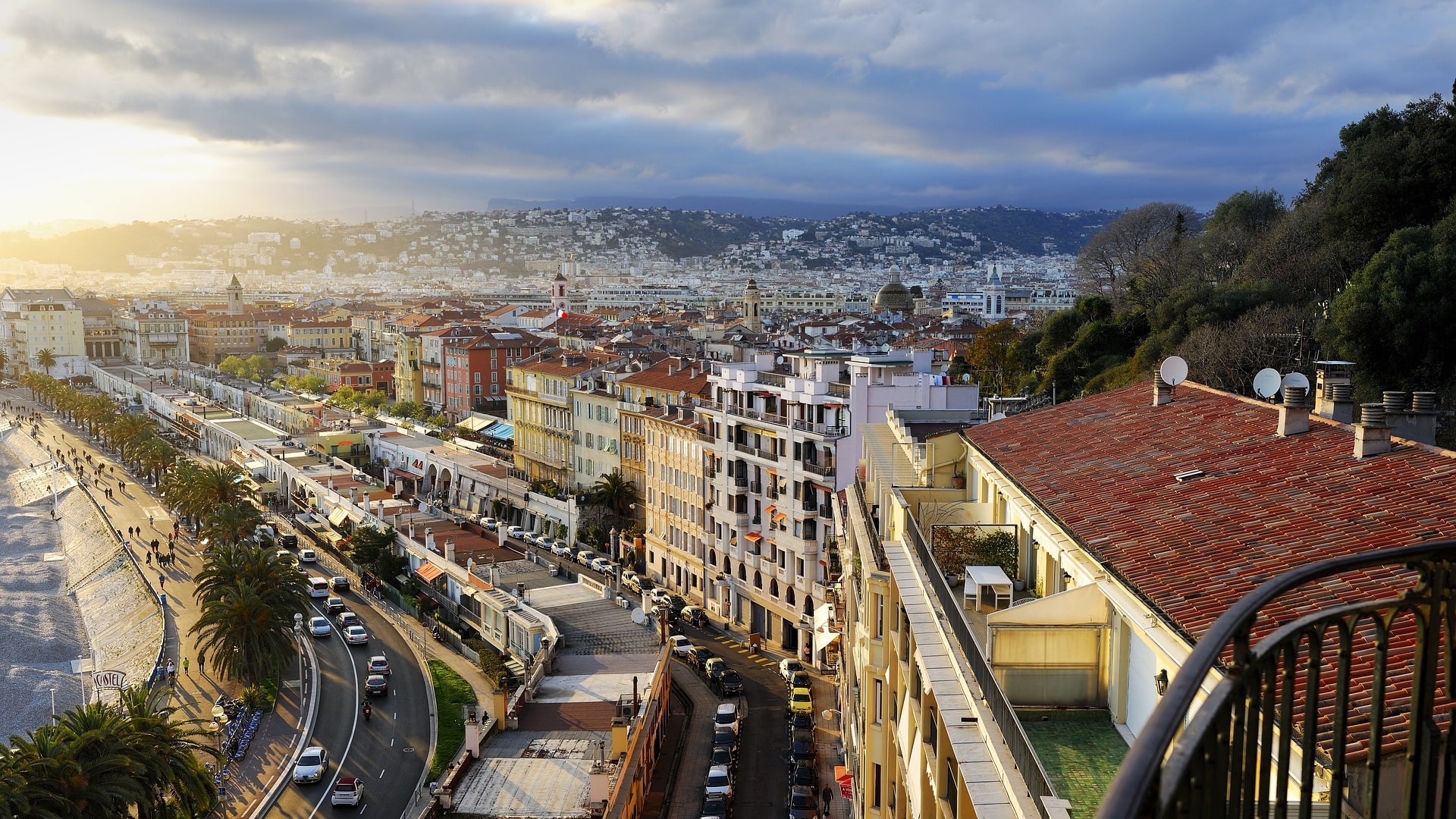 Promenade des Anglais Nice, Cote-d-Azur, Frankrijk Promenade des Anglais Nice, Cote-d-Azur, Frankrijk