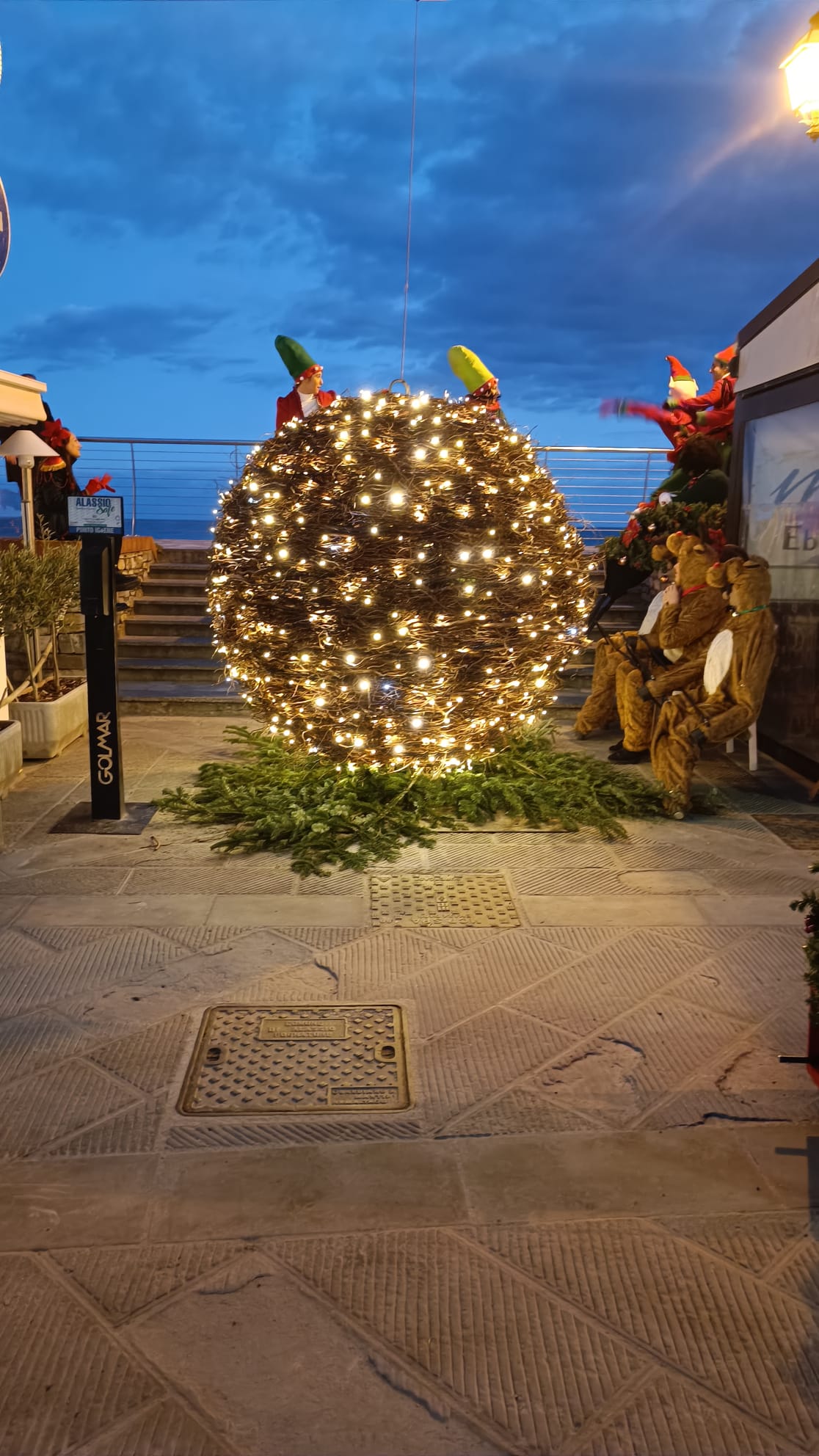 kerst in Alassio, Ligurië, Italië