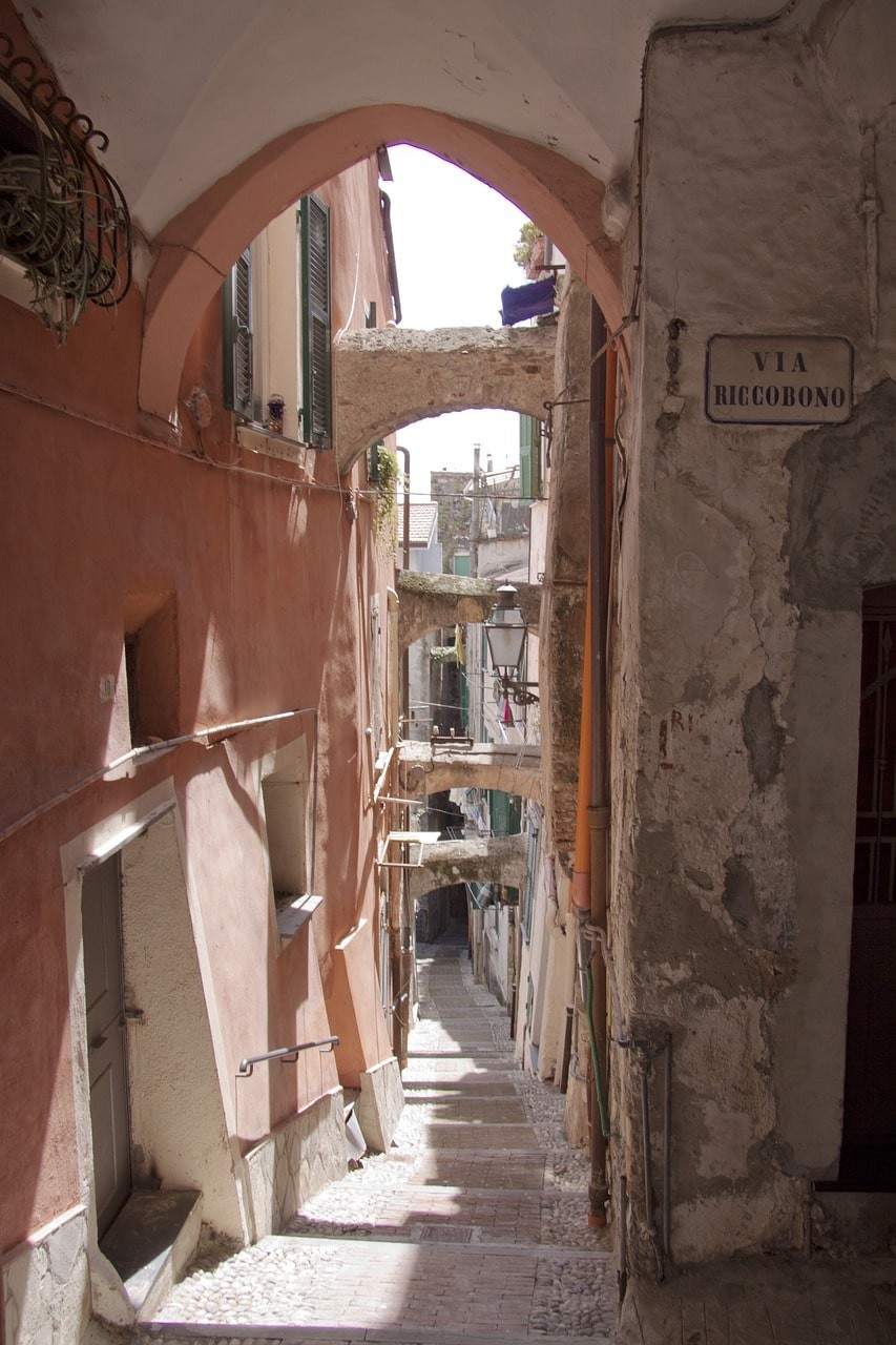 steeg San Remo, Ligurië, Italië