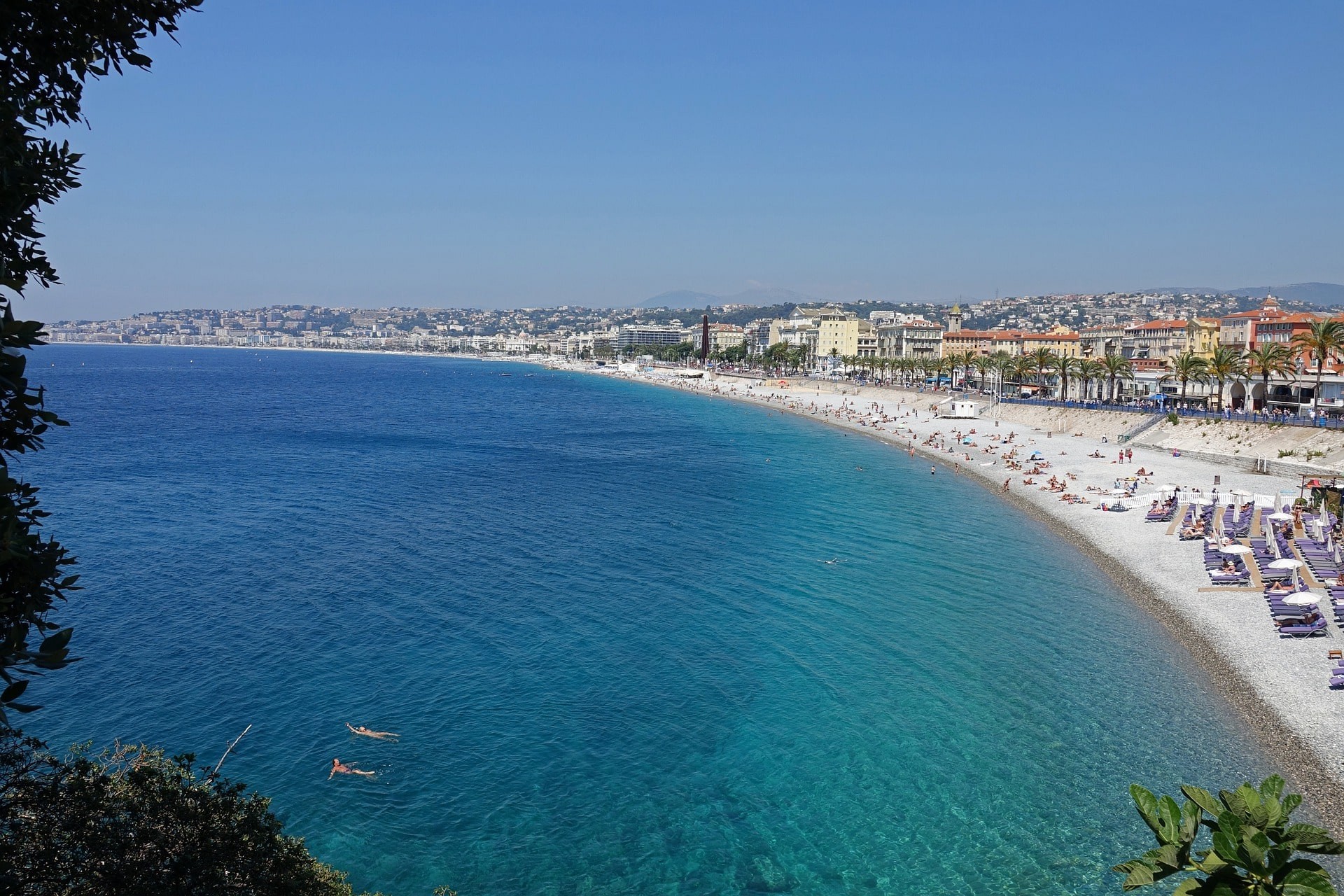 strand Nice, Cote-d-Azur, Frankrijk strand Nice, Cote-d-Azur, Frankrijk